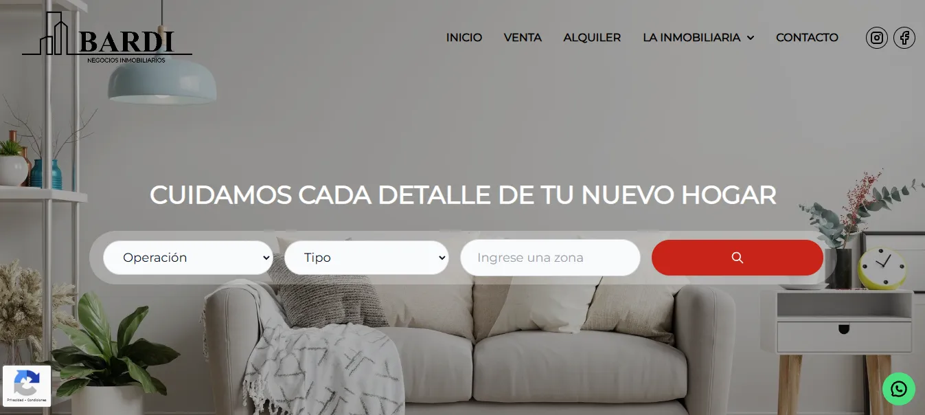Bardi Negocios Inmobiliarios - Diseño Web